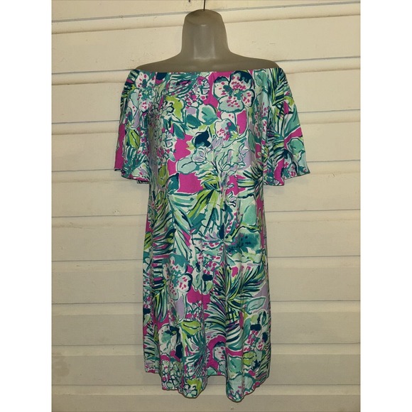 Lilly Pulitzer Dresses & Skirts - Lilly Pulitzer Off Shoulder Short Sleeve Shift Dress Size S
